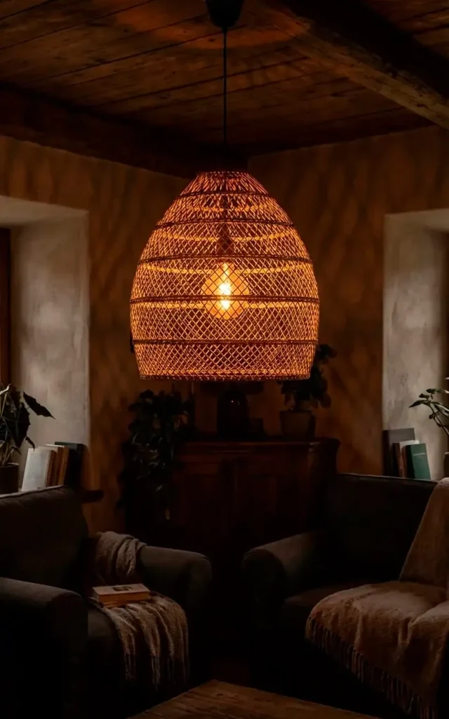 tmp upload 3 a vertical shot of a woven rattan pendant light hanging from the ceiling casting interesting shadows on t 01 filled 637x1024 640x1024