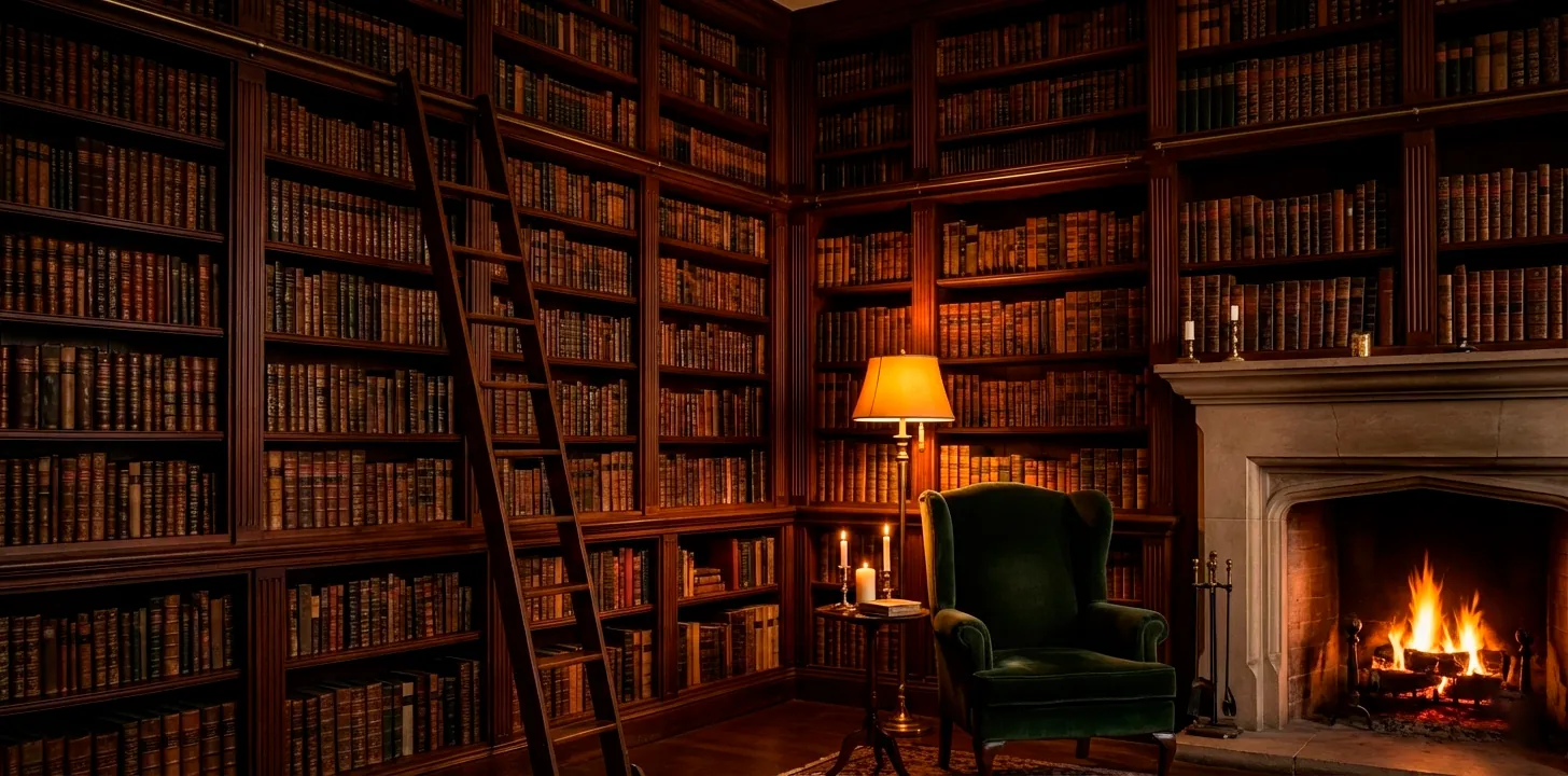 How to Design a Dark Academia Library with Moody Vintage Charm ...