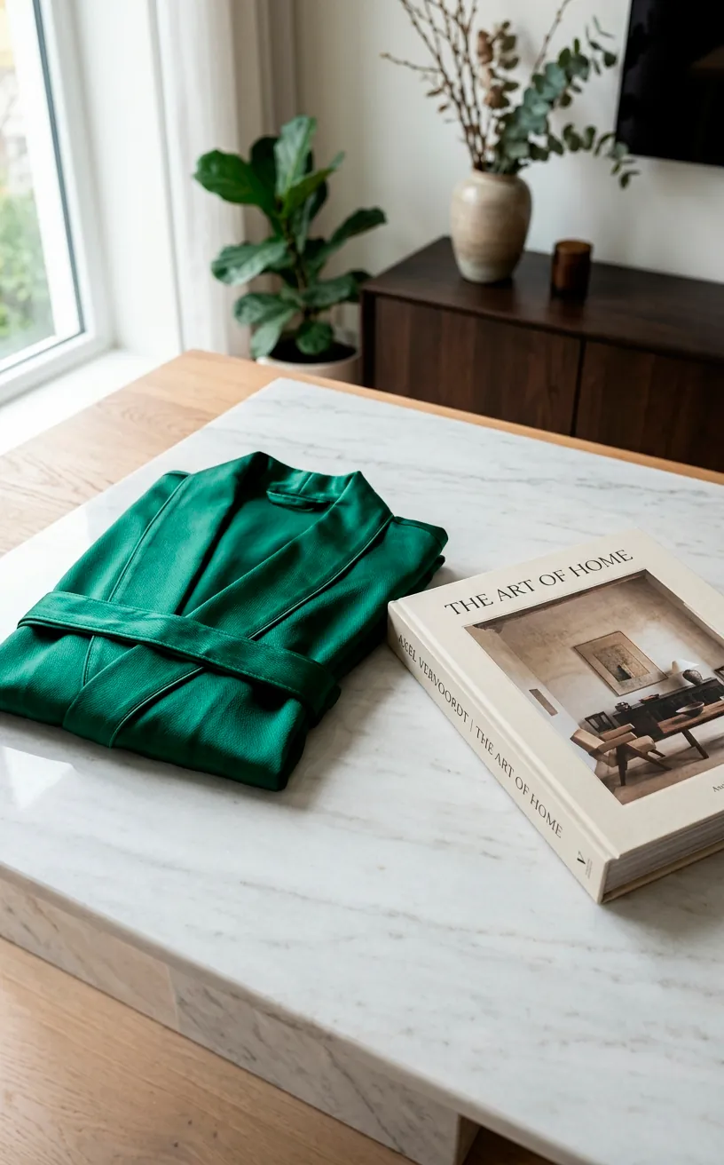 Silk robe and coffee table book as anchor gifts for Mom